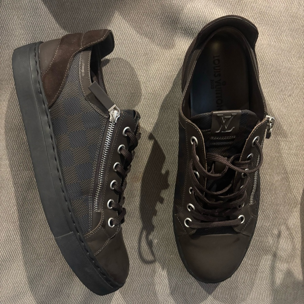 Louis Vuitton Brown Damier Ebene Canvas Low Top Sneakers